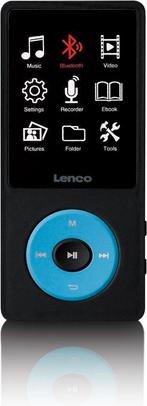 MP3 Speler met Bluetooth - Inc. 8GB SD - Blauw - Lenco - XEM, Verzenden, Nieuw