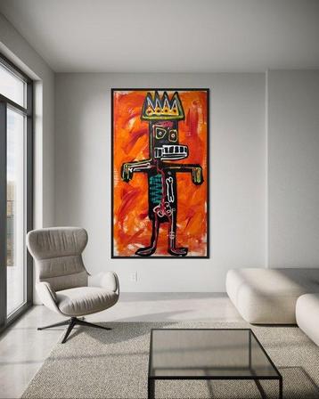 Dominik Brunner (1988) - King like Basquiat, Antiquités & Art, Art | Peinture | Moderne