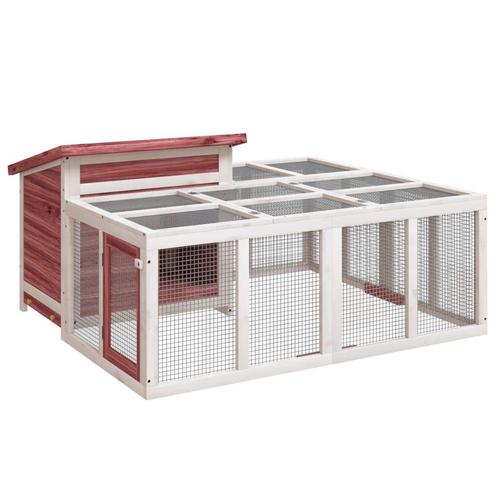 Konijnenhok Grenenhout 144cm | Retour Deal | 35% Korting, Dieren en Toebehoren, Knaagdieren en Konijnen | Hokken en Kooien, 60 tot 90 cm