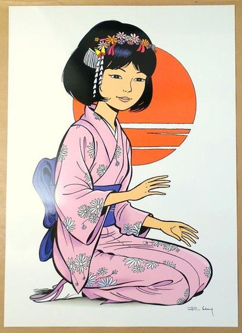 Leloup, Roger - 1 Offset Print - Yoko Tsuno - Kimono Rose, Boeken, Strips | Comics