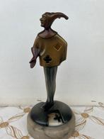 R. Parus - Figure - Figura di giullare in bronzo su base di