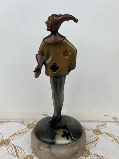 R. Parus - Figure - Figura di giullare in bronzo su base di, Antiek en Kunst, Curiosa en Brocante