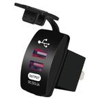12V USB Autolader 2 Poorten Inbouw - 5V/3.1A - PUSB1-B - USB, Bricolage & Construction, Électricité & Câbles