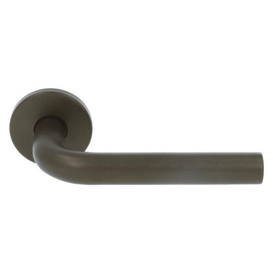 Deurklink Demi op ronde rozet brons, Doe-het-zelf en Bouw, Hang- en Sluitwerk, Klink of Kruk, Nieuw, Overige materialen