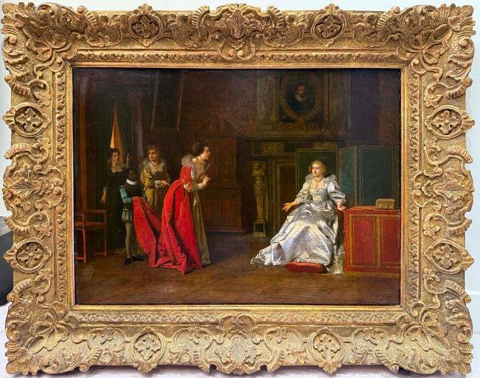 Florent Willems (1823-1905) - Audience dAnne d’Autriche, Antiek en Kunst, Kunst | Schilderijen | Klassiek