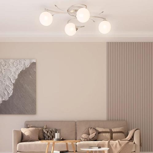 vidaXL Plafondlamp met glasbollen rond 4xG9, Huis en Inrichting, Lampen | Plafondlampen, Nieuw, Verzenden