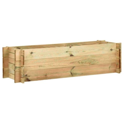 vidaXL Plantenbak 120 cm geïmpregneerd grenenhout, Tuin en Terras, Bloempotten, Nieuw, Verzenden