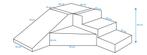 Modulaire baby glijbaan - zacht foam - 4 elementen - idea..., Ophalen of Verzenden, Nieuw