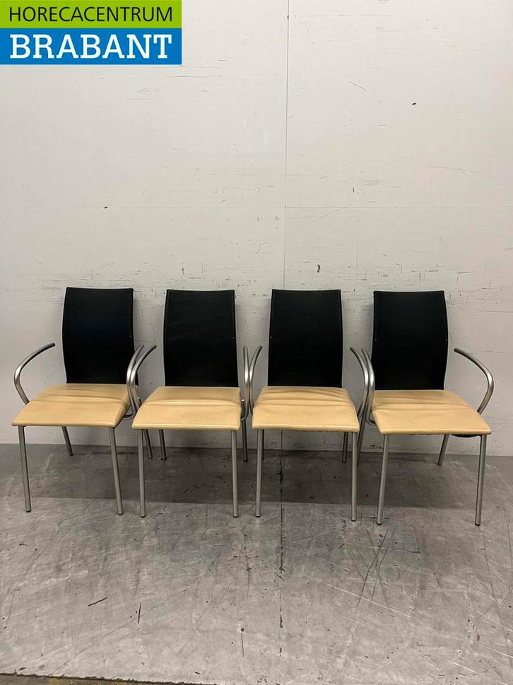Chaises de salle à manger noir beige 9 pièces Traiteur, Zakelijke goederen, Horeca | Keukenapparatuur, Verzenden