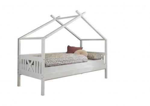 Uniek wit houten huisbed voor kinderen 90x200 cm - Speel-..., Kinderen en Baby's, Kinderkamer | Bedden, Nieuw, Ophalen of Verzenden