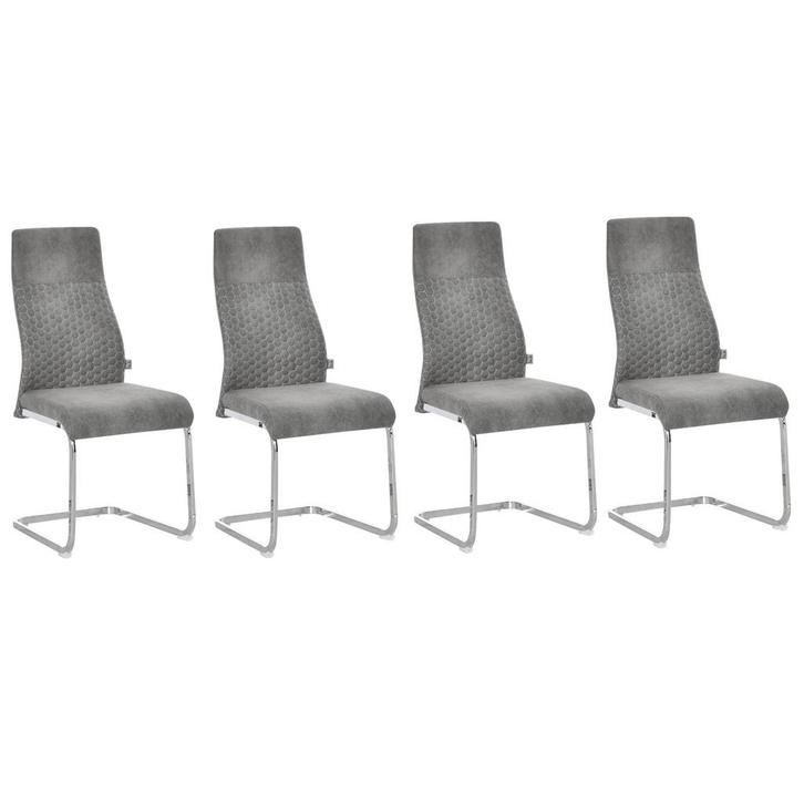 eetkamerstoel - Luxe Comfort - Grijs, Huis en Inrichting, Stoelen, Grijs, Nieuw, Stof, Ophalen of Verzenden