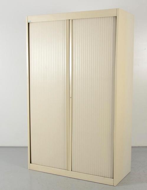 Overtoom roldeurkast, creme, 195 x 120 cm, incl. 4 legborden, Huis en Inrichting, Kasten | Roldeurkasten en Archiefkasten, Gebruikt