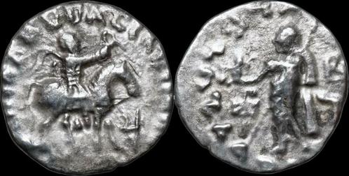 Ca 58-12bc Indo-scythian Kingdom Azes Ar drachm zilver, Postzegels en Munten, Munten en Bankbiljetten | Verzamelingen, Verzenden