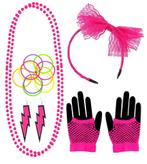 Neon 80S Accessoireset Roze 5 delig, Verzenden