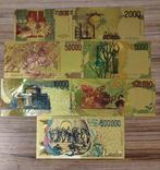 Collection thématique - Billets plaqués or 24 carats