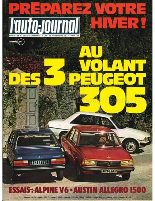 1977 LAUTO-JOURNAL MAGAZINE 20 FRANS, Livres, Autos | Brochures & Magazines