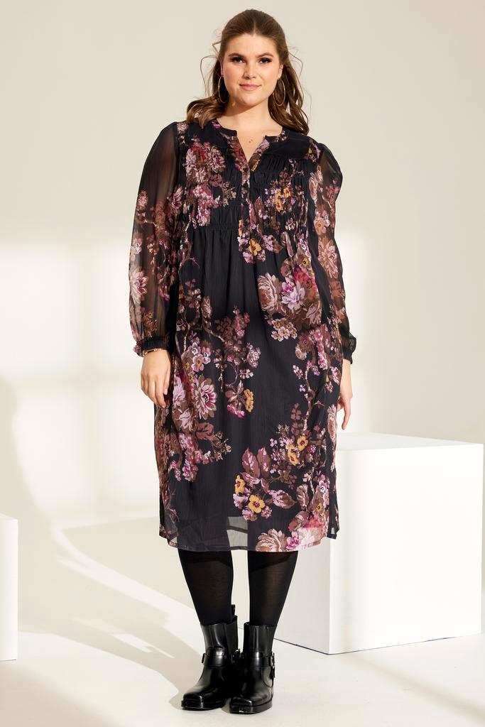 ZHENZI jurk voile print JimenaS=42-44Maat 42/44 (L), Kleding | Dames, Jurken, Overige kleuren, Nieuw, Maat 42/44 (L), Verzenden