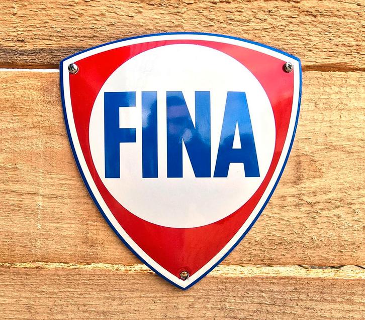 Emaille reclamebord Fina, Verzamelen, Merken en Reclamevoorwerpen, Verzenden