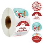500 Kerst Stickers Op Rol - 2.5cm - Kerststickers -, Verzenden, Nieuw