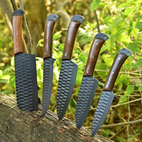 Keukenmes - Kitchen knife set - Rozenhout - Japan, Antiek en Kunst, Antiek | Keukengerei