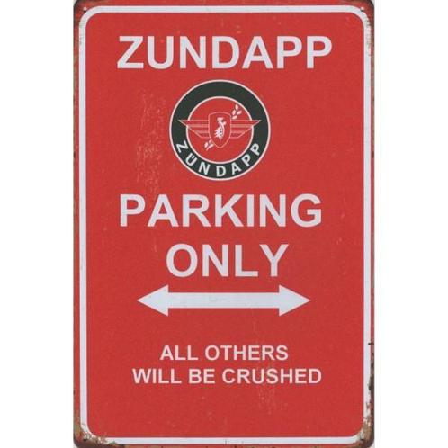 Wandbord -  Zundapp Parking Only, Huis en Inrichting, Woonaccessoires | Wanddecoraties, Nieuw
