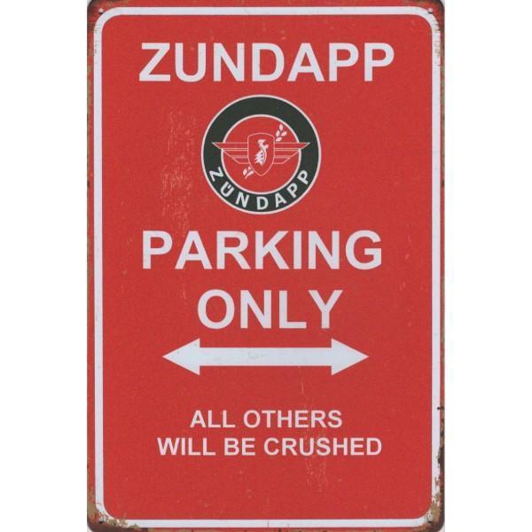Wandbord -  Zundapp Parking Only, Huis en Inrichting, Woonaccessoires | Wanddecoraties, Nieuw