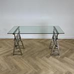 Design bureau Eichholtz shaker (Lookalike) 150x70 cm, glas -, Gebruikt, Bureau