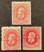 België 1869/1883 - Leopold II - 40centimes Roze in 3, Postzegels en Munten, Gestempeld
