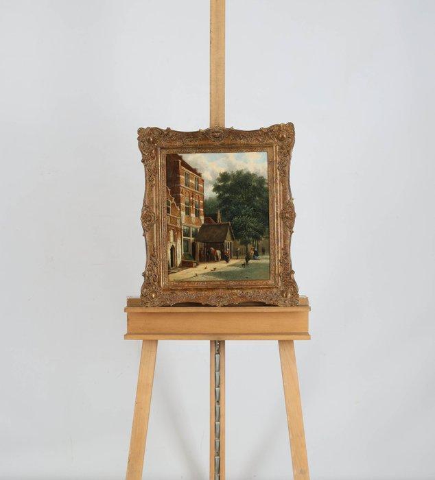 Eduard Alexander Hilverdink (1846-1891) - Stadsgezicht, Antiquités & Art, Art | Peinture | Classique