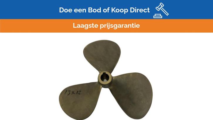 Bieden: USED Vetus P3B-13X12R Propeller 3-Blade Brass Right, Sports nautiques & Bateaux, Accessoires navigation, Enlèvement ou Envoi