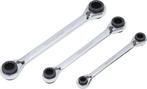 Double Ended Ratchet Wrench Set 4-in-1 8 x 9 - 18 x 19mm, Verzenden, Nieuw