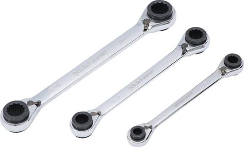 Double Ended Ratchet Wrench Set 4-in-1 8 x 9 - 18 x 19mm, Auto-onderdelen, Overige Auto-onderdelen, Verzenden