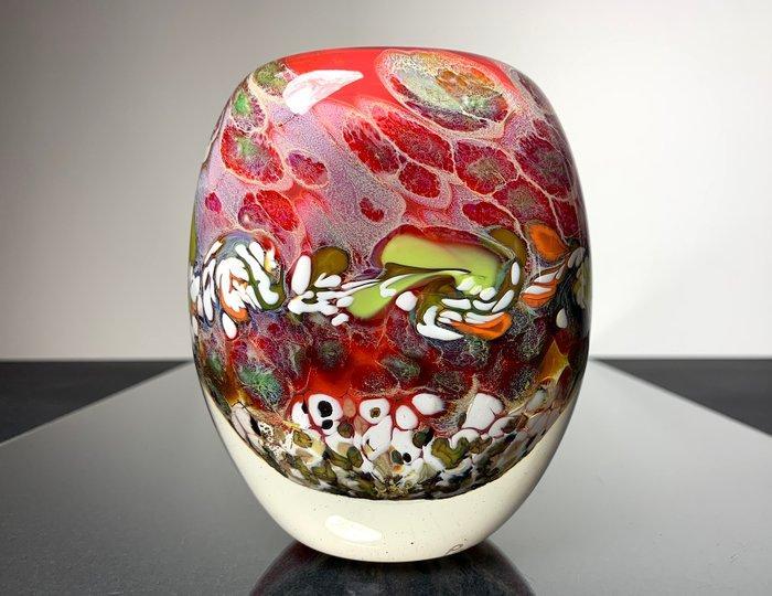 Maxence Parot - Vase - Vase unique couleurs et Or - Verre, Antiek en Kunst, Kunst | Designobjecten