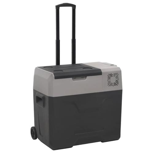 vidaXL Koelbox met wielen en handvat 50 L polypropeen zwart, Elektronische apparatuur, Koelkasten en IJskasten, Nieuw, Verzenden