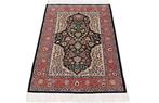 Signed Semi-Antique Silk Hereke Carpet with ~1 Mio. Knots/m²