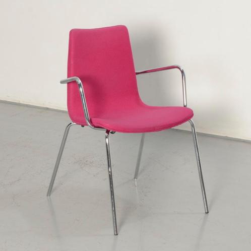 Frontseat vergaderstoel, paars, 4-poot onderstel, Huis en Inrichting, Stoelen, Gebruikt, Ophalen of Verzenden