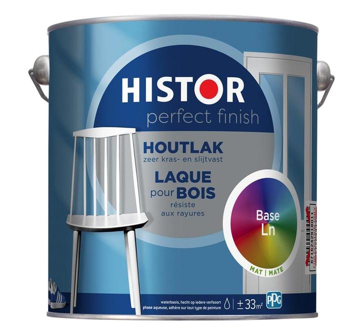 Histor Perfect Finish Houtlak Mat RAL 9016 | Verkeerswit, Doe-het-zelf en Bouw, Verf, Beits en Lak, Nieuw, Verzenden