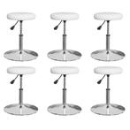 vidaXL Eetkamerstoelen 6 st kunstleer wit, Huis en Inrichting, Stoelen, Verzenden, Nieuw