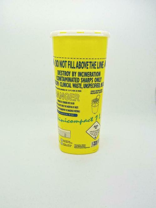 Sanypick Minicompact Naaldencontainer 1 Liter, Diversen, Verpleegmiddelen, Nieuw, Ophalen of Verzenden