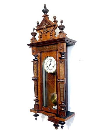 Wandklok - Junghans - - Walnoot - 1910-1920, Antiek en Kunst