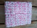 Actie mini foamrose met tule wit+d roze hart bulk pak 144 st, Nieuw