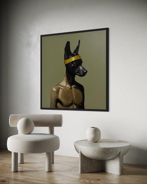 Houessou Koffins Bryan (1999) - La bête se dresse, Antiek en Kunst, Kunst | Schilderijen | Modern