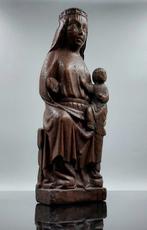 sculptuur, Sedes Sapientiae - 34 cm - Eik - 1400, Antiek en Kunst