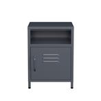 Lendo Online Table de Chevet 40x40x55 cm Métal Anthracite