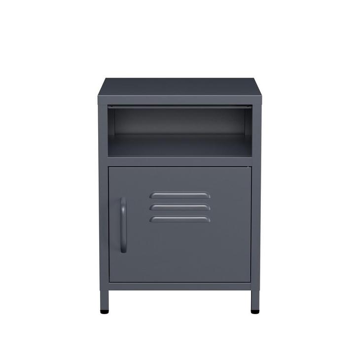 Lendo Online Table de Chevet 40x40x55 cm Métal Anthracite, Maison & Meubles, Chambre à coucher | Tables de chevet