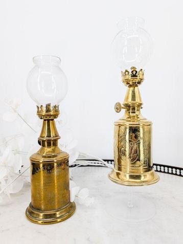 Paire de lampes Pigeon et Clamfor fonctionnelle XlX ème, Antiek en Kunst