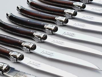 Laguiole - 12x Steak Knives - Dark Brown - style de -