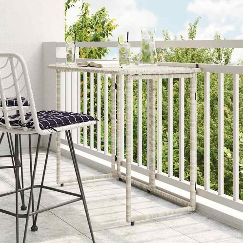 vidaXL Tuintafel inklapbaar 90x51x75 cm poly rattan, Tuin en Terras, Tuintafels, Nieuw, Verzenden