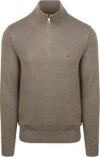 Tommy Hilfiger Half Zip Trui Taupe maat Maat 48/50 (M) Heren, Kleding | Heren, Overige kleuren, Tommy Hilfiger, Nieuw, Verzenden
