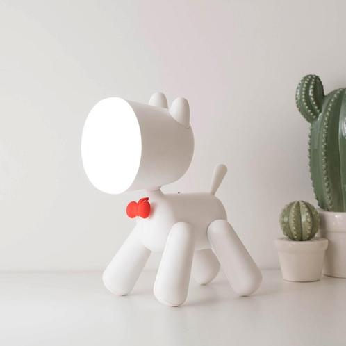 Hond Nachtlampje Dimbaar Wit - Kinder Lamp Leeslamp Slaapkam, Verzamelen, Overige Verzamelen, Verzenden